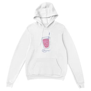 Linda sudadera con capucha ilustración Cheers Pink Drink - Imagen 1 de 2
