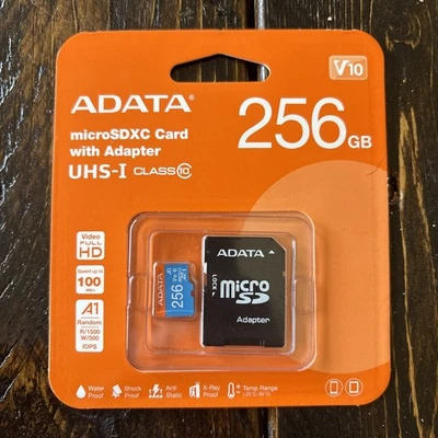 Tarjeta microSDXC ADATA 256GB UHS-I Clase 10 V10 con Adaptador Nueva Precintada Foto 1 de 2