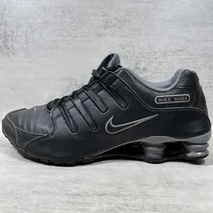 Nike Shox NZ EU Leather Sneakers - Men's Size 11 - Black lot - Picture 1 of 11