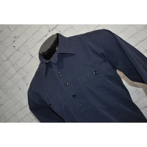 Orvis Country 1/4 Button Dress Shirt Mens Size Large Classic Front Pockets - Picture 1 of 7