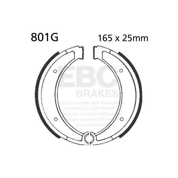Juego de zapatas de freno ranuradas delanteras izquierda EBC para Husqvarna SC 125 1973-1974 Foto 1 de 1