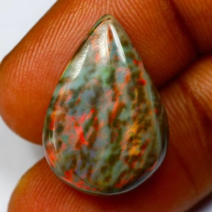 12.77 Ct GIT Certified Pear 100% Natural Multi Colors Dancing Black Fire Opal - Picture 1 of 3