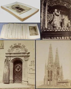 BURGOS Cathedral SPAIN set of 21 original photographs c1890 mounted albumen - Picture 1 of 24