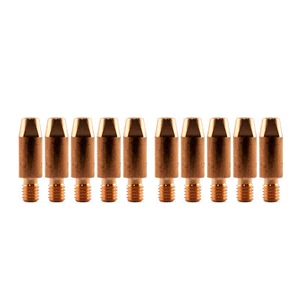 MIG Contact Tips - 0.6mm Binzel Style - 10 pack - M6 x 8mm x 0.6mm - Parweld - Picture 1 of 6