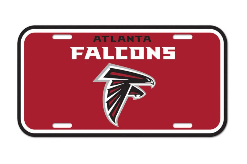 Placa de matrícula de plástico Wincraft de Atlanta Falcons NFL  Foto 1 de 1