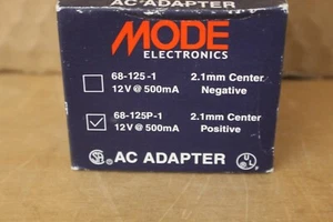 MODE 68-125P-1 2.1mm Center Positive 12V @ 500mA AC Power adapter Model : D1250 - Picture 1 of 9