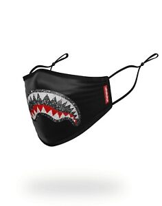 Sprayground Face Mask Shark Logo Sparkle Glitter Form Fitting Free Shipping