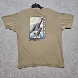 Pacific Whale Foundation Shirt Men's Size XL Tan Beige Short Sleeve Graphic Tee - Picture 1 of 19