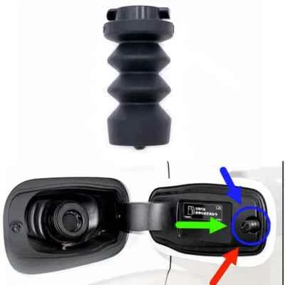 Pin de bloqueo de hebilla de resorte de cubierta del tanque de combustible para Volvo S90 Jeep Renegade BMW Porsche Foto 1 de 4