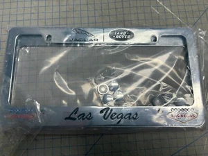 LAS VEGAS Jaguar Land Range Rover Welcome Sign METAL CHROME License Plate Frame - Picture 1 of 1