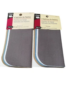 Dritz Iron-On Twill Patches 5"X5" 4/Pkg-Light Assortment, 55241-71 LOT OF 2 - Picture 1 of 1