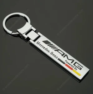 Llavero AMG Powered By Mercedes Benz plata metal porta llaves - Picture 1 of 1