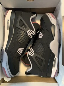 Size 10 -New Air Jordan IV 4 “Golf Bred” CU9981 002 Black Fire Red Cement Grey - Picture 1 of 10