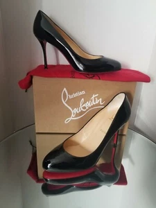 Christian Louboutin Merci Allen 85 schwarze Lackleder Pumps Heels Größe 42 - Bild 1 von 8