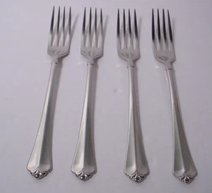 Oneida Juilliard 4 Stainless Dinner Forks 8" Cube Mark - Picture 1 of 5