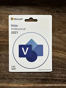 Microsoft Visio 2021 Professional Card 1 User retail New - Picture 1 of 3