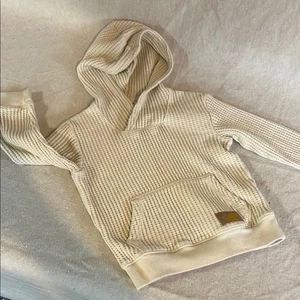 Cat & Jack Cream Sweater Kids 4T Long Sleeve Hoodie Front Pocket - Picture 1 of 7