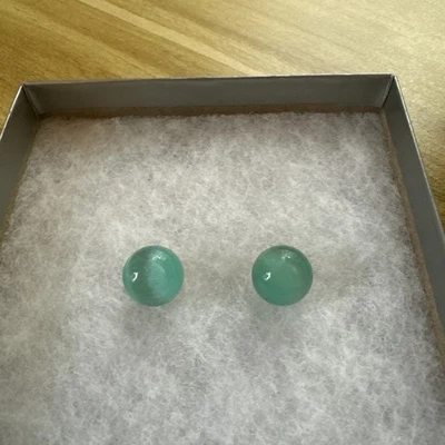 Brincos de bola cor água-marinha Talbots - Imagem 1 de 2
