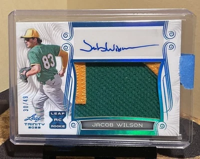 2023 Leaf Trinity Jacob Wilson Patch Auto /49 - Image 1 of 2