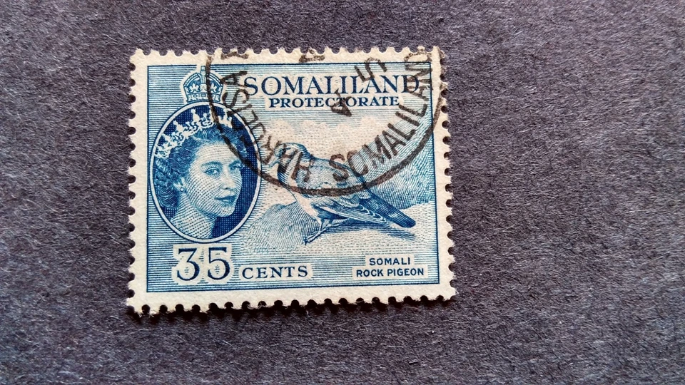 Somaliland Protectorate 1953-58 Rock Pigeon Bird Theme Used Stamp - Image 1 of 1