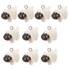  10 Pcs Hanging Ornament Sheep Keychain Charm Necklace Pendant