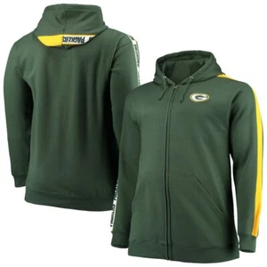 Green Bay Packers Fanatics Branded Big & Tall Full-Zip Hoodie - Green 5XL - Picture 1 of 3