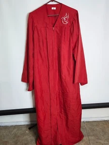 Red Graduation Gown W/ Dove Choir Church Robe Actor Actress Theater Theatre - Picture 1 of 11