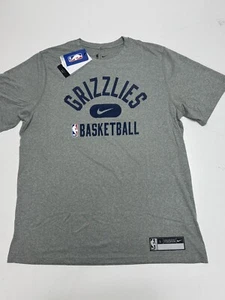 Nike Memphis Grizzlies Grey Dri Fit Engineered Short Sleeve T-Shirt Size Large - Picture 1 of 9