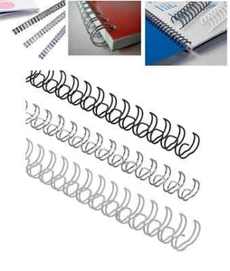 CF.100 SPIRALI METALLO 34 ANELLI PASSO 3:1 8 MM PER RILEGARE MAX. 60 FG NERO - Foto 1 di 1