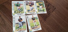 1989 BEST MEDFORD ATHLETICS A'S SIGNED 5 CARD SMITH CONTE SCHOCKEY GRIMES
