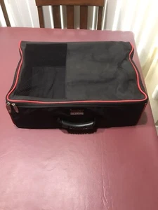 Trunk It~Black Canvas Collapsible￼ Golf Gear Zip Case, Adjustable Compartments￼ - Picture 1 of 9