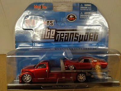 FORD MUSTANG 1967 GT + CS TOW TRUCK 1:64 MAISTO ELITE TRANSPORT - Imagen 1 de 2