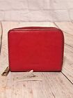 Fossil Emma RFID Mini Leather Wallet Crimson Red *Read*
