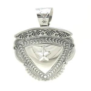 Delayne Reeves Sterlingsilber Navajo Pfeilspitze Schild Anhänger Stern Mitte - Bild 1 von 6