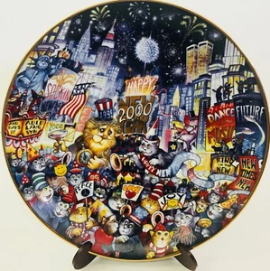 Franklin Mint Plate Bill Bell Ring In The Mew Millennium 2000 Cats Limited Ed - Picture 1 of 12