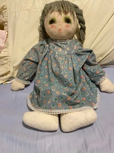 Vintage französische Marie D'O Stofftierpuppe "Elsa" signiert/datiert 1980 Originaletikett 22" - Bild 1 von 7