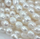 Cream White Baroque Oval Freshwater Loose Pearl Beads For Jewellery Making A