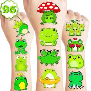 102 PCS Frog Temporary Tattoos Birthday Party Decorations Favors Supplies Dec... - Picture 1 of 8