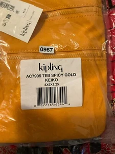Kipling Women's Keiko Travel Shoulder Crossbody Mini Bag Spicy Gold Nylon AC7905 - Picture 1 of 1