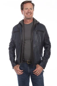 SCULLY GENUINE LEATHER SOFT LAMB JACKET WITH A HOODY-USA - Picture 1 of 6