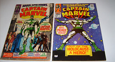 Marvel Super Heroes #12 1st CAPTAIN MARVEL & # 1 OWN TITLE 1967 2 KEY LOT ORIGIN