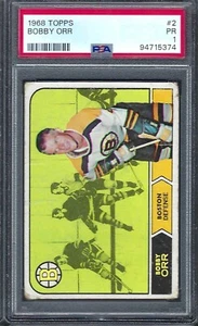 1968 Topps Hockey # 2 Bobby Orr Boston HOF PSA 1 - Picture 1 of 1