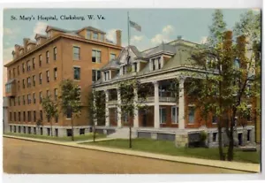 1909 Postal del Hospital St. Mary Clarksburg WV - Imagen 1 de 1