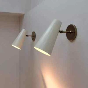 Mid Century Modern Wall Sconce Stilnovo Brass Vintage Wall Fixture Lamps 1950's - Picture 1 of 7