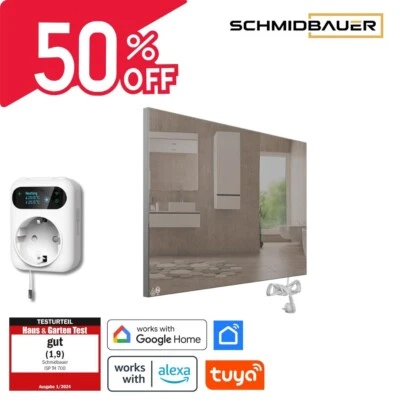 SCHMIDBAUER® Infrarotheizung Spiegel 300-900 Watt Elektroheizung Heizkörper - Bild 1 von 2