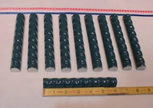 10 *Glossy Teal Color* Ceramic Sizzle Liner Rope Tiles 3/4" X 6" American Olean - Picture 1 of 12
