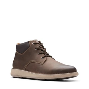 Clarks Men's Un Larvik Top Brown Leather Casual Boots 26144604 - Picture 1 of 7