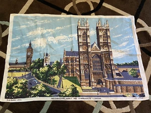 IRISH CABIN Linens WESTMINSTER ABBEY ST MARGARETS LONDON Kitchen Tea Hand Towel - Picture 1 of 5