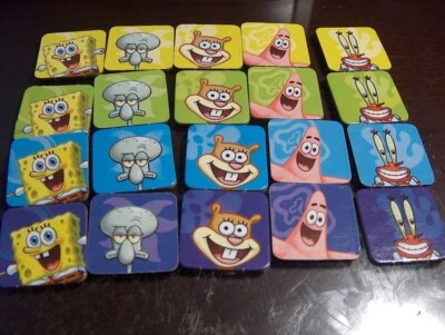 Yahtzee JR. SpongeBob SquarePants  2011 replacement 20 Picture Cards Ym - Image 1 of 4