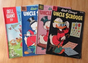 Lot of *4* Dell UNCLE SCROOGE: #28, 29, 33 + PICNIC TIME *Giant!* (VG/VG+) - Picture 1 of 6